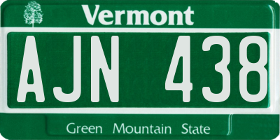 VT license plate AJN438