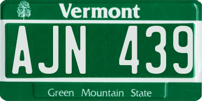 VT license plate AJN439