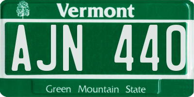 VT license plate AJN440