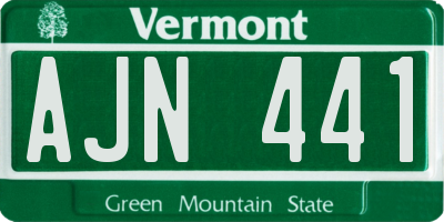 VT license plate AJN441