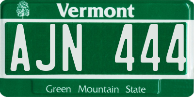 VT license plate AJN444