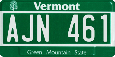 VT license plate AJN461