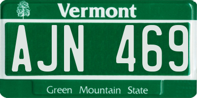VT license plate AJN469