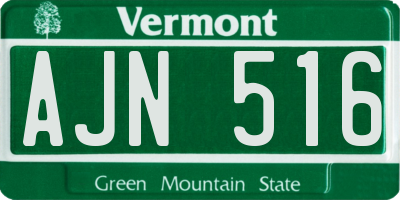 VT license plate AJN516