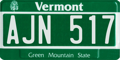VT license plate AJN517