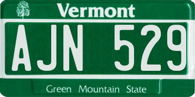 VT license plate AJN529
