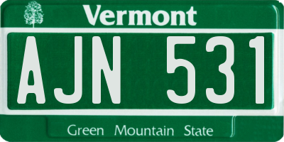 VT license plate AJN531