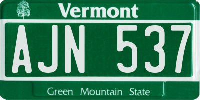 VT license plate AJN537