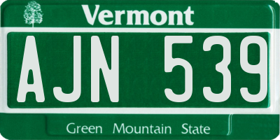 VT license plate AJN539