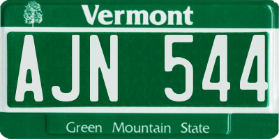VT license plate AJN544