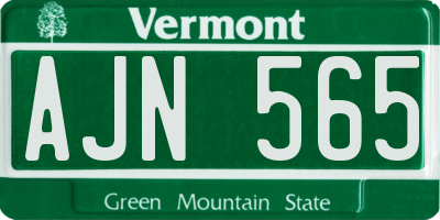 VT license plate AJN565
