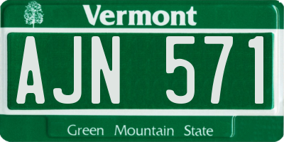 VT license plate AJN571