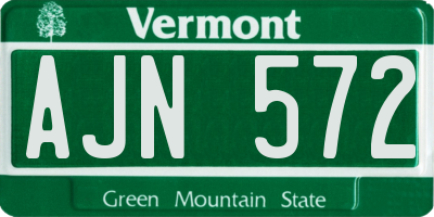 VT license plate AJN572