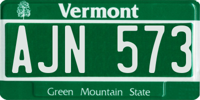 VT license plate AJN573