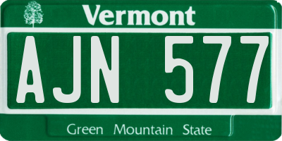 VT license plate AJN577