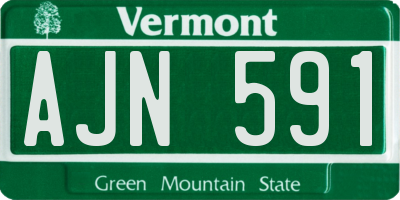 VT license plate AJN591