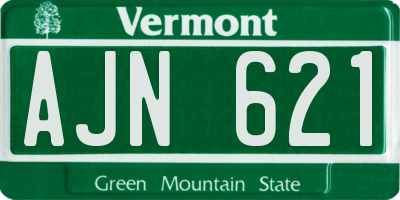 VT license plate AJN621