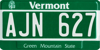 VT license plate AJN627