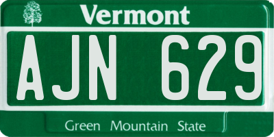 VT license plate AJN629