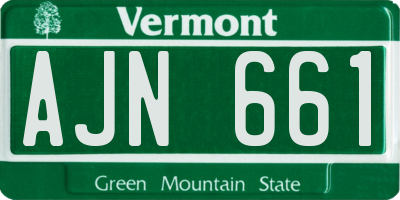 VT license plate AJN661
