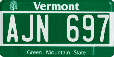 VT license plate AJN697