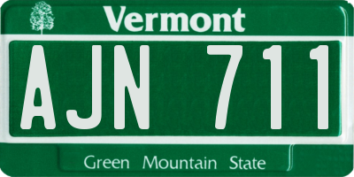 VT license plate AJN711