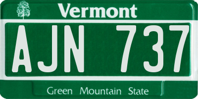 VT license plate AJN737