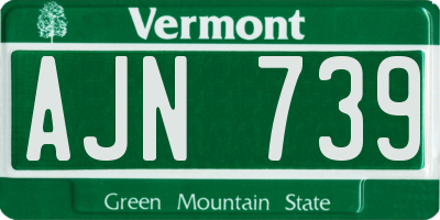 VT license plate AJN739