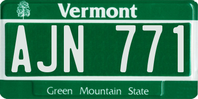 VT license plate AJN771