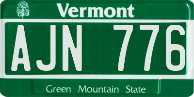 VT license plate AJN776