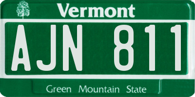 VT license plate AJN811
