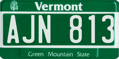 VT license plate AJN813