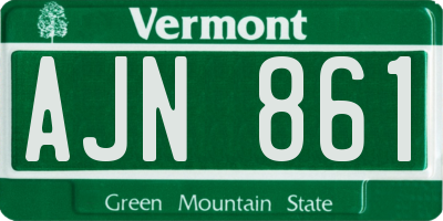 VT license plate AJN861