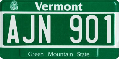 VT license plate AJN901