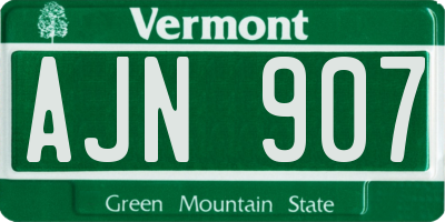 VT license plate AJN907