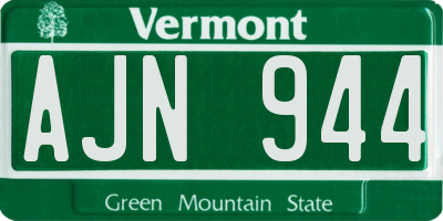 VT license plate AJN944
