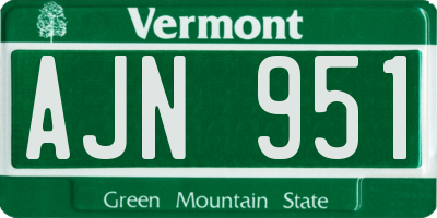 VT license plate AJN951