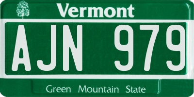 VT license plate AJN979