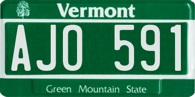VT license plate AJO591