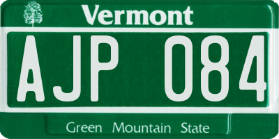 VT license plate AJP084