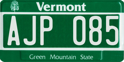 VT license plate AJP085