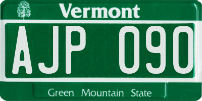 VT license plate AJP090