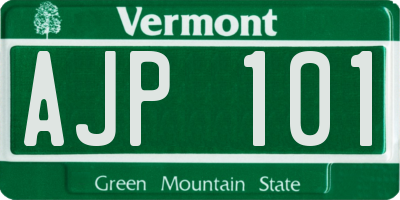 VT license plate AJP101