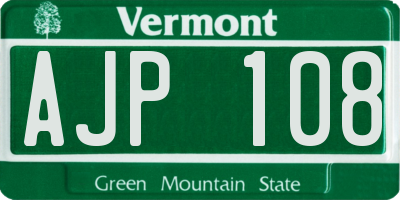 VT license plate AJP108