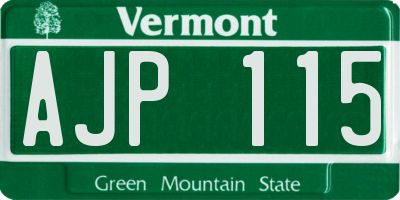 VT license plate AJP115