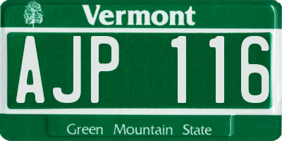 VT license plate AJP116