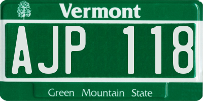 VT license plate AJP118