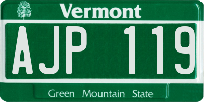 VT license plate AJP119