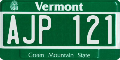 VT license plate AJP121