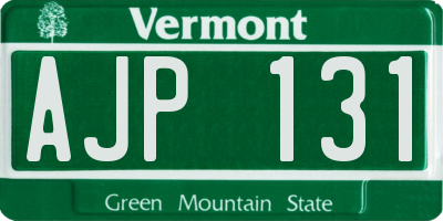VT license plate AJP131